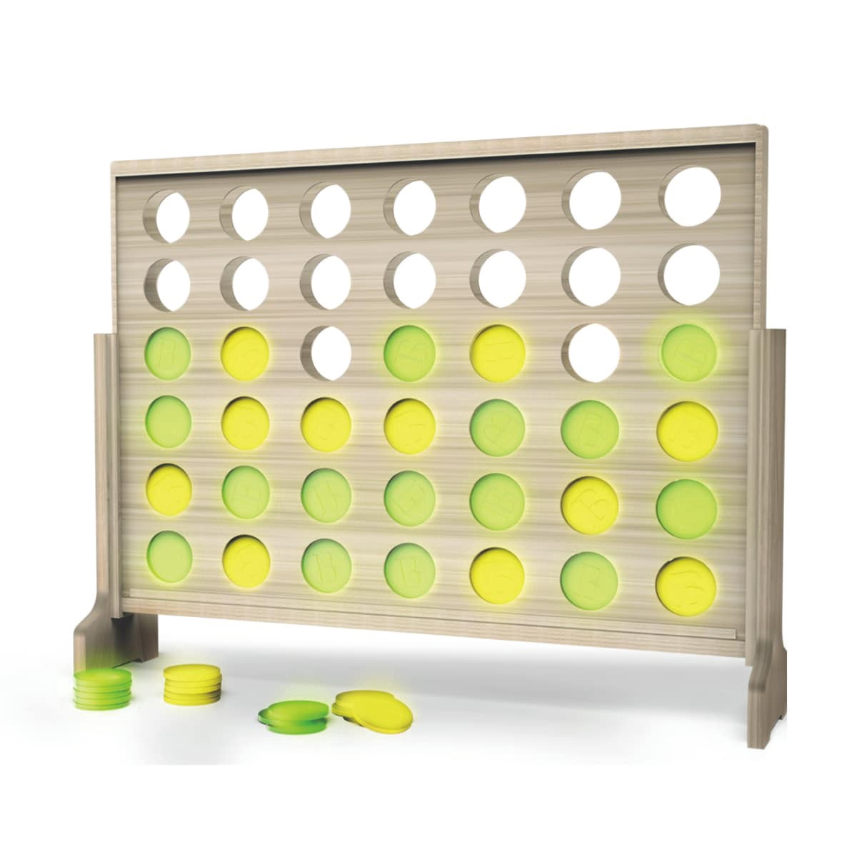 slide 3 of 5, Brookstone Glow in the Dark Giant Four in Row, 1 ct