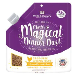 Stella & Chewy's Marie's Magical Dinner Dust Grain-Free Gluten-Free Cage-Free Chicken Recipe Meal Topper for Cats 7 oz