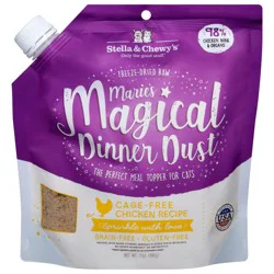 Stella & Chewy's Marie's Magical Dinner Dust Grain-Free Gluten-Free Cage-Free Chicken Recipe Meal Topper for Cats 7 oz