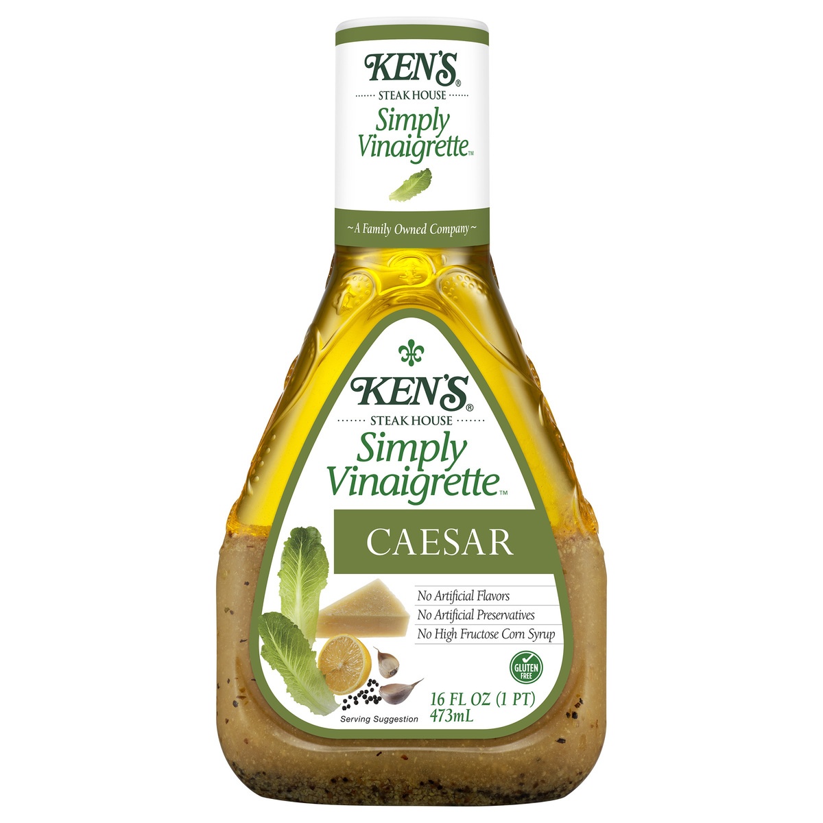 slide 1 of 1, Ken's Steak House Simply Vinaigrette Caesar Dressing 16 oz, 16 fl oz