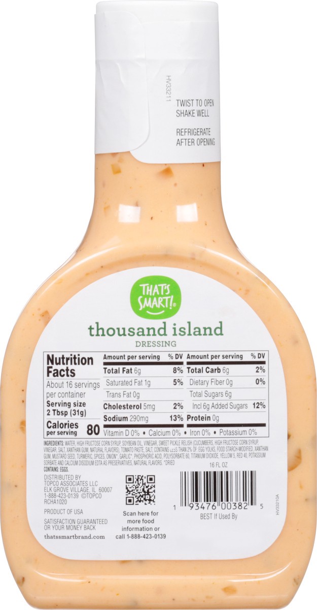 slide 12 of 16, That's Smart! Thousand Island Dressing 16 fl oz, 16 fl oz