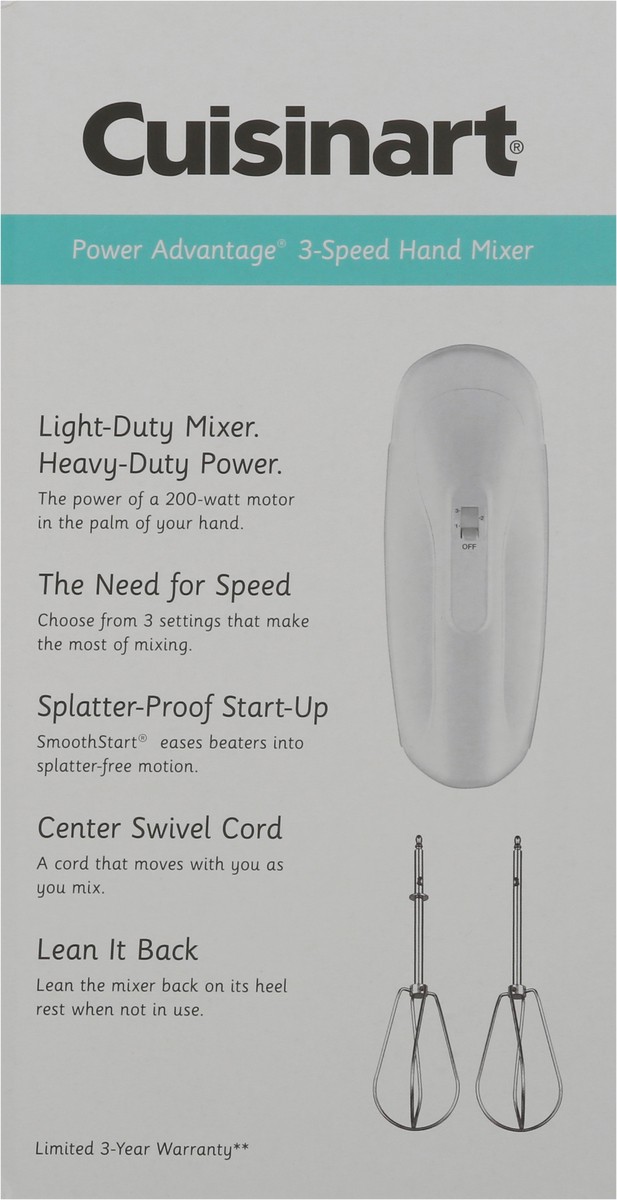 slide 5 of 9, Cuisinart Power Advantage 3-Speed Hand Mixer 1 ea, 1 ct