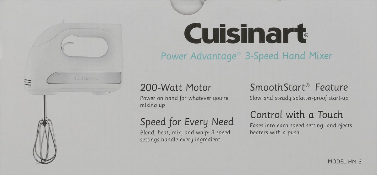 slide 8 of 9, Cuisinart Power Advantage 3-Speed Hand Mixer 1 ea, 1 ct