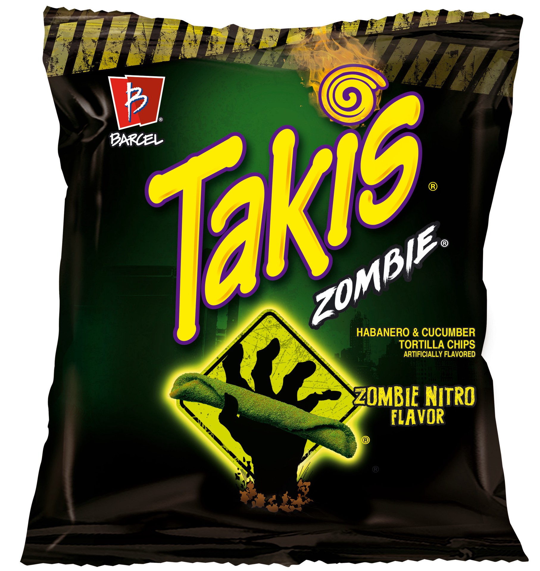 slide 1 of 5, Takis Rolls Zombie Habanero & Cucumber Tortilla Chips, 4 oz