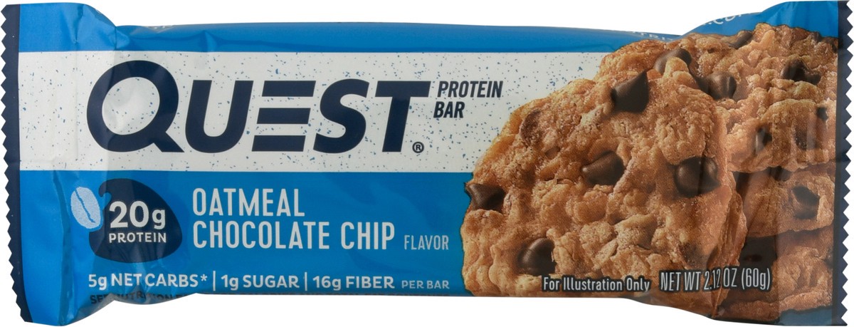 slide 1 of 9, Quest Oatmeal Chocolate Chip Flavor Protein Bar 2.12 oz Bag, 2.12 oz