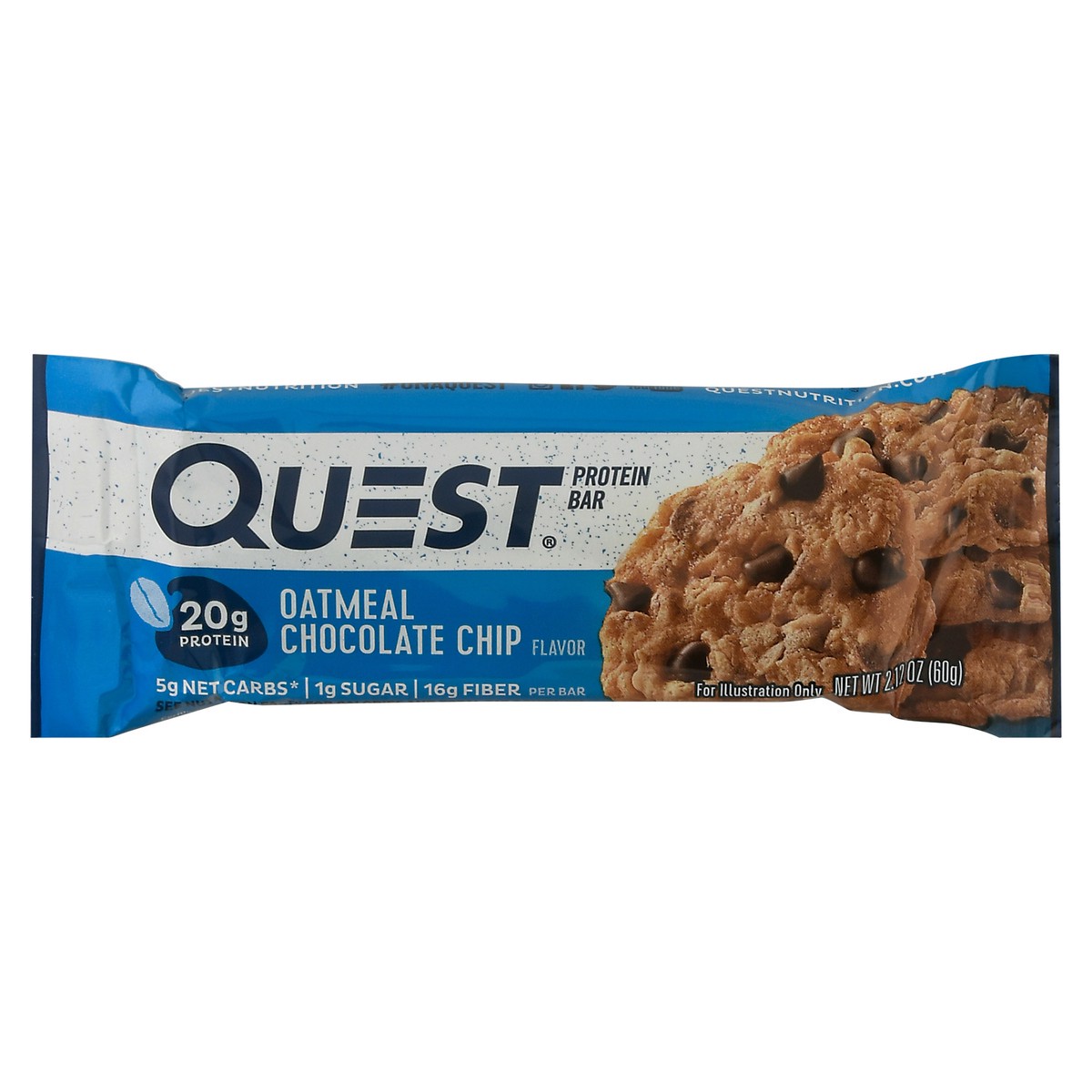 slide 1 of 9, Quest Oatmeal Chocolate Chip Flavor Protein Bar 2.12 oz Bag, 2.12 oz