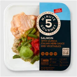 5-Minute Gourmet Salmon With Quinoa, Italian Herb Sauce and Vegetables - 12 oz