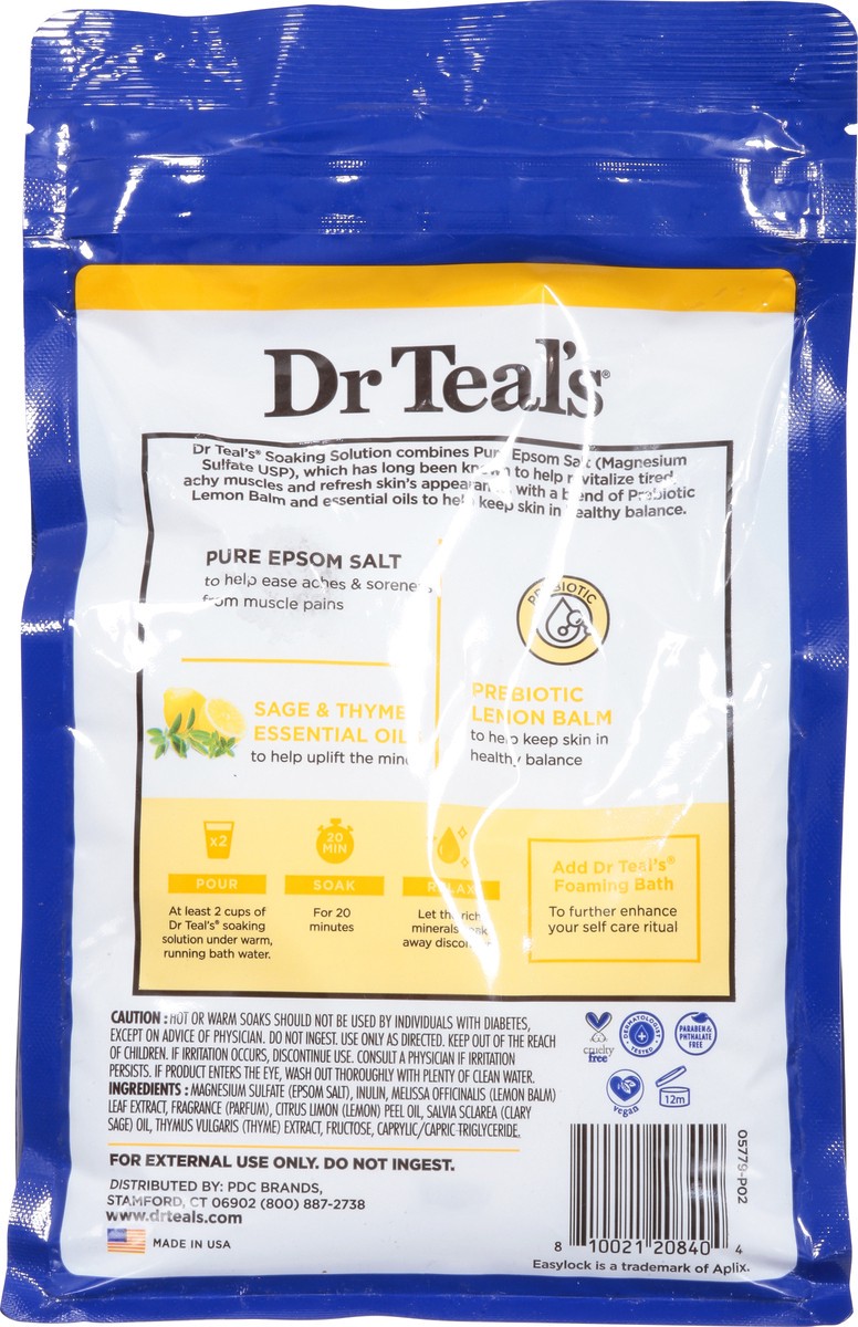 slide 2 of 9, Dr. Teal's Prebiotic Lemon Balm Pure Epsom Salt 3 lb, 3 lb