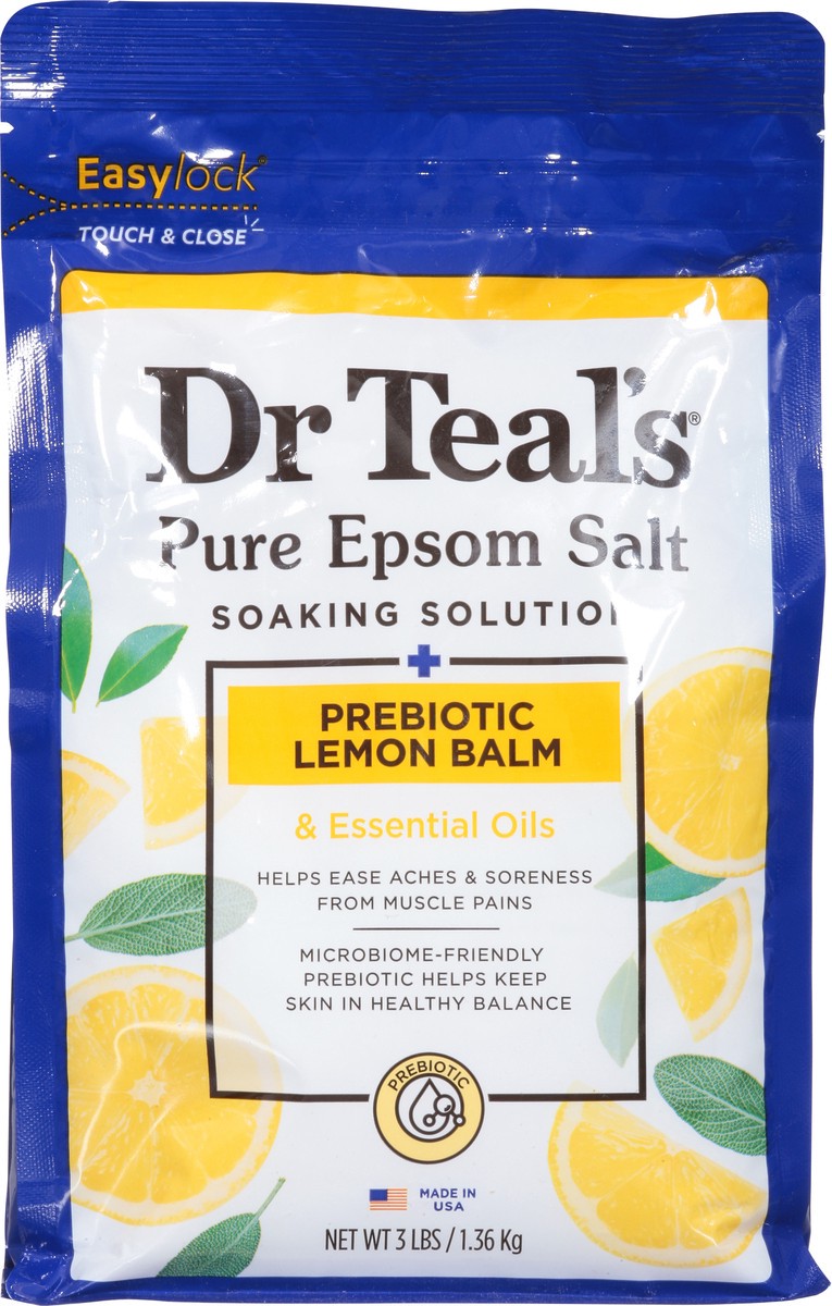 slide 6 of 9, Dr. Teal's Prebiotic Lemon Balm Pure Epsom Salt 3 lb, 3 lb