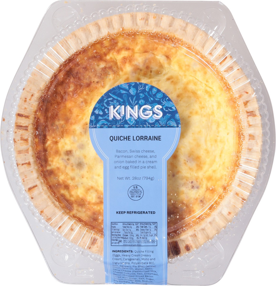 slide 3 of 12, Quiche Lorraine - 28 OZ, 28 oz