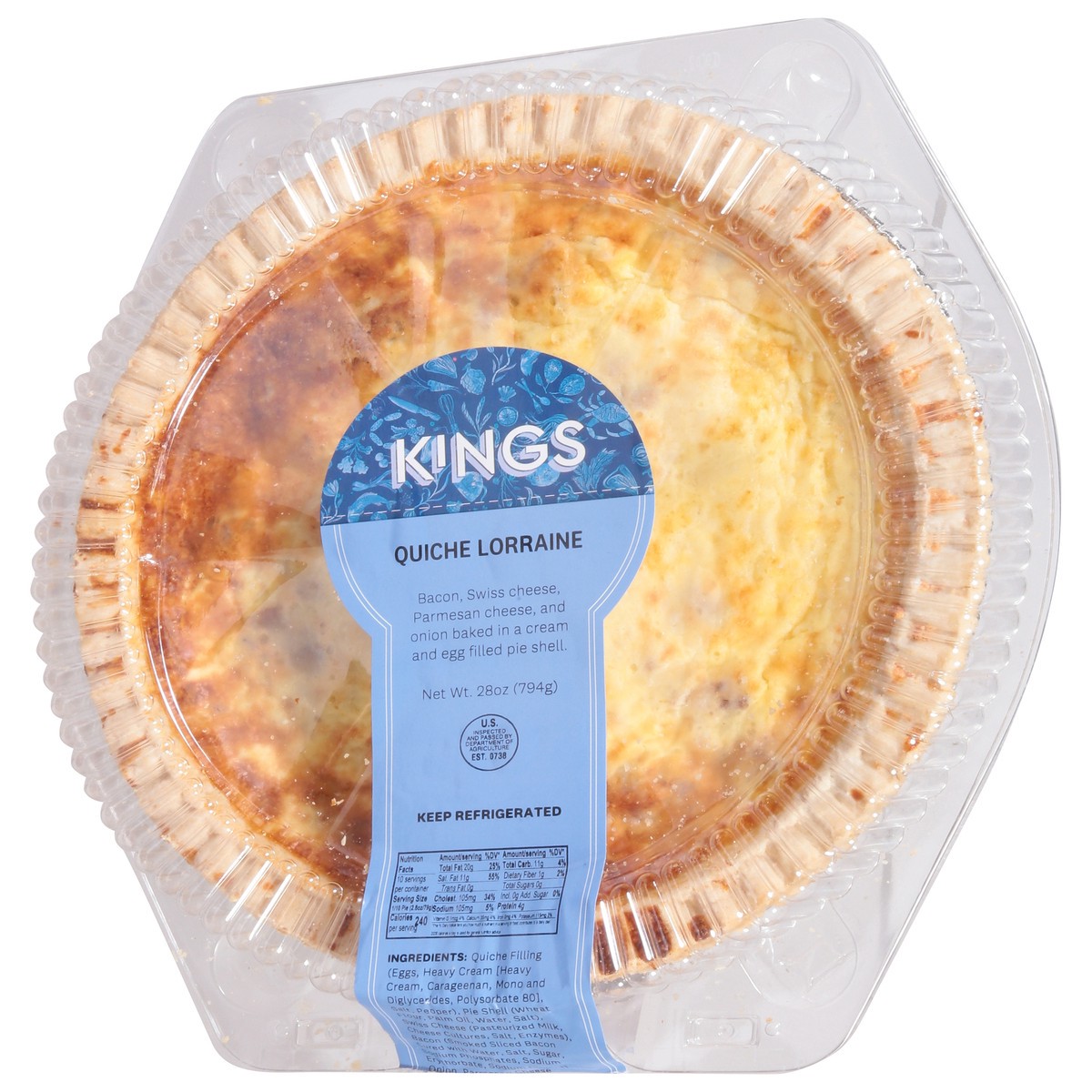 slide 6 of 12, Quiche Lorraine - 28 OZ, 28 oz