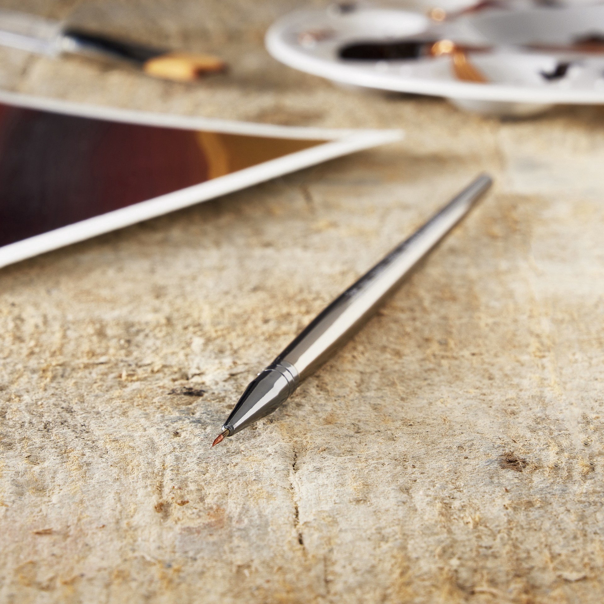 slide 2 of 2, Royal & Langnickel Zen Series 93 Short Handle Liner Brush, 20/0