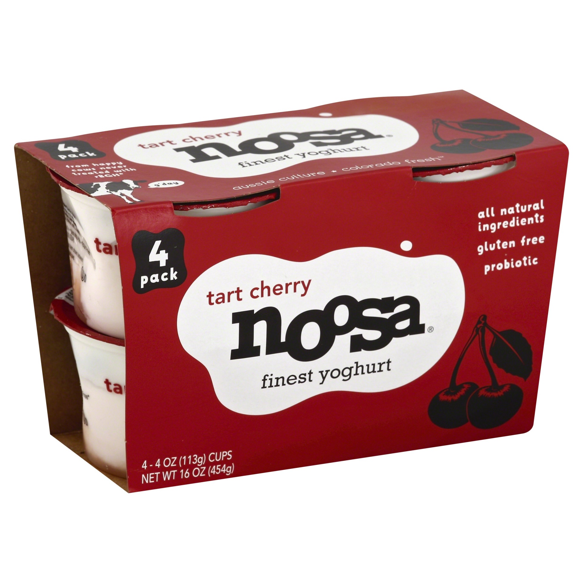 slide 1 of 4, Noosa Tart Cherry Yoghurt, 4 ct; 4 oz