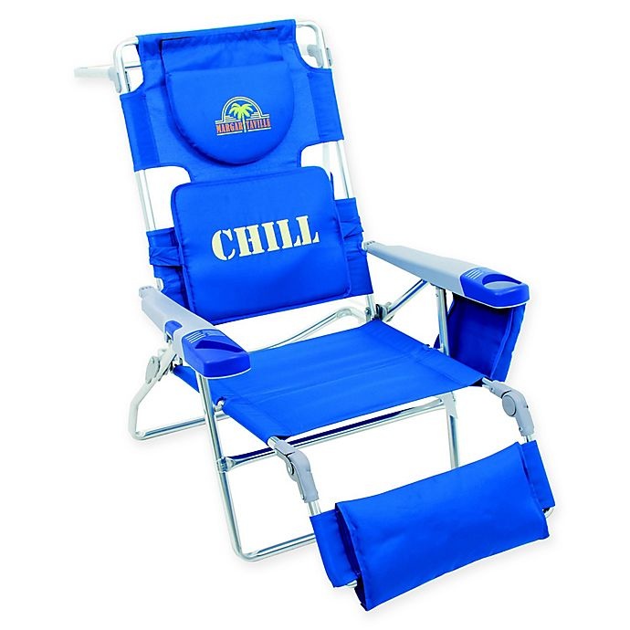 slide 1 of 1, Margaritaville Folding Lounger Beach Chair - Blue, 1 ct