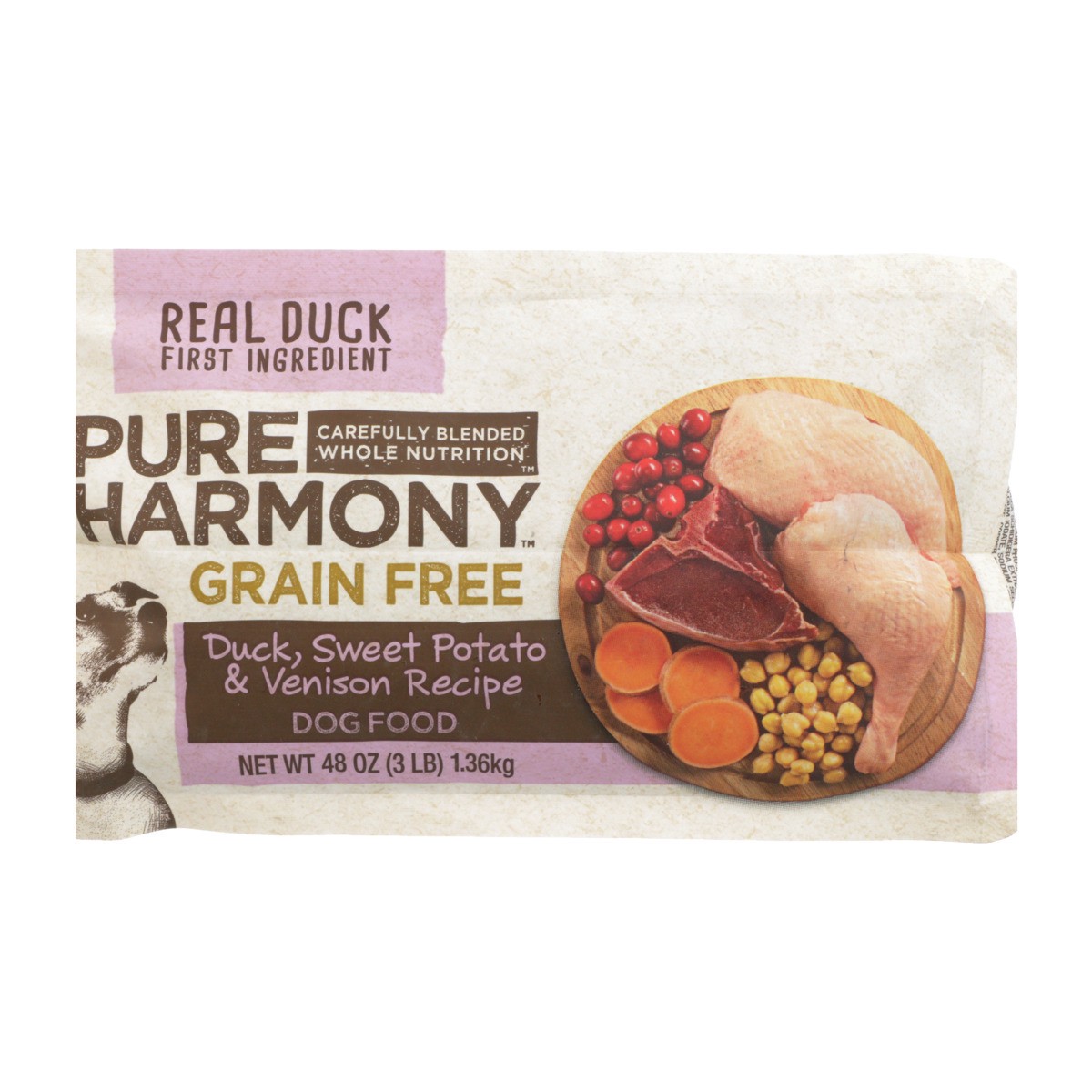 slide 8 of 9, Pure Harmony Dog Food Dry Duck And Venison, 3 lb
