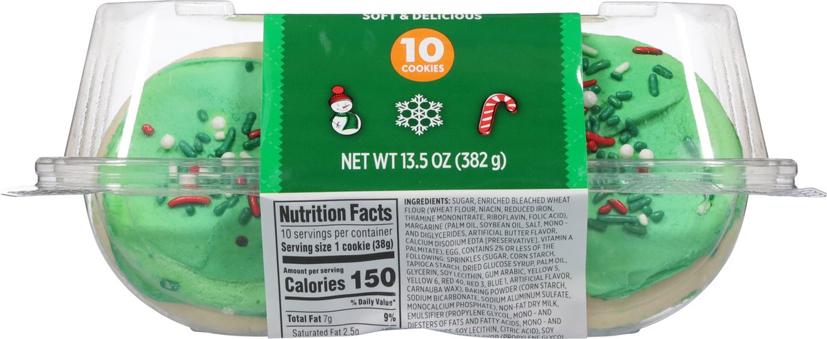 slide 9 of 14, First Street Fs Holiday Frosted Sugar Cookies, 13.5 oz