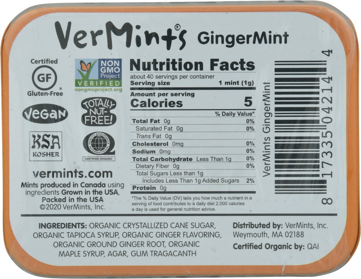 slide 4 of 12, VerMints Breathmints Gingermint Org, 1.41 oz