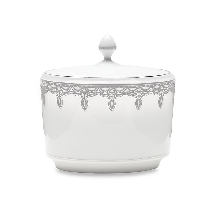 slide 1 of 1, Waterford Lismore Lace Platinum Covered Sugar Bowl, 1 ct