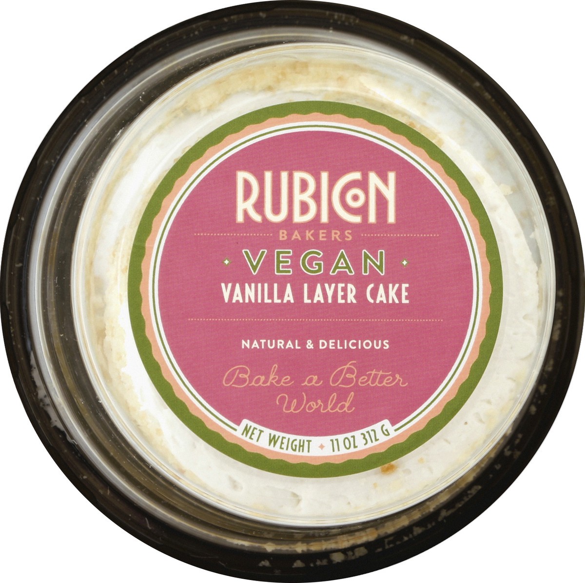 slide 3 of 3, Rubicon Bakers Vegan Vanilla Cake 4inch, 