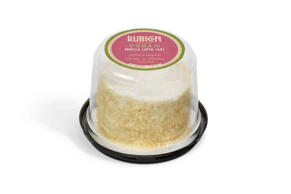 slide 1 of 3, Rubicon Bakers Vegan Vanilla Cake 4inch, 