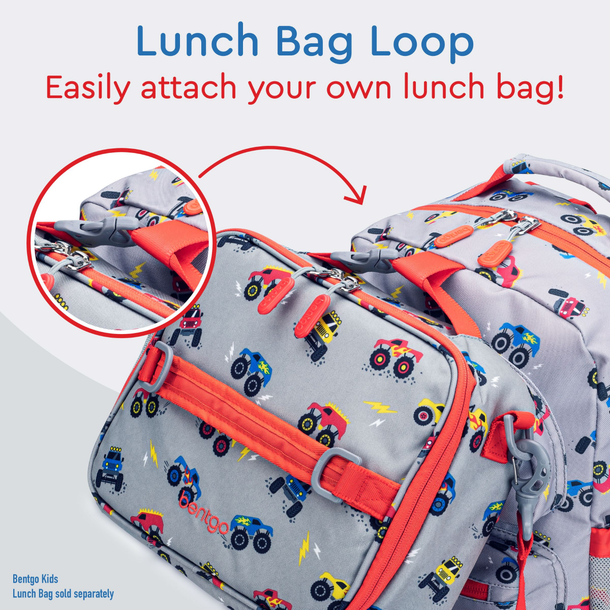 slide 3 of 3, Bentgo Kids School Backpack - Trucks, 1 ct