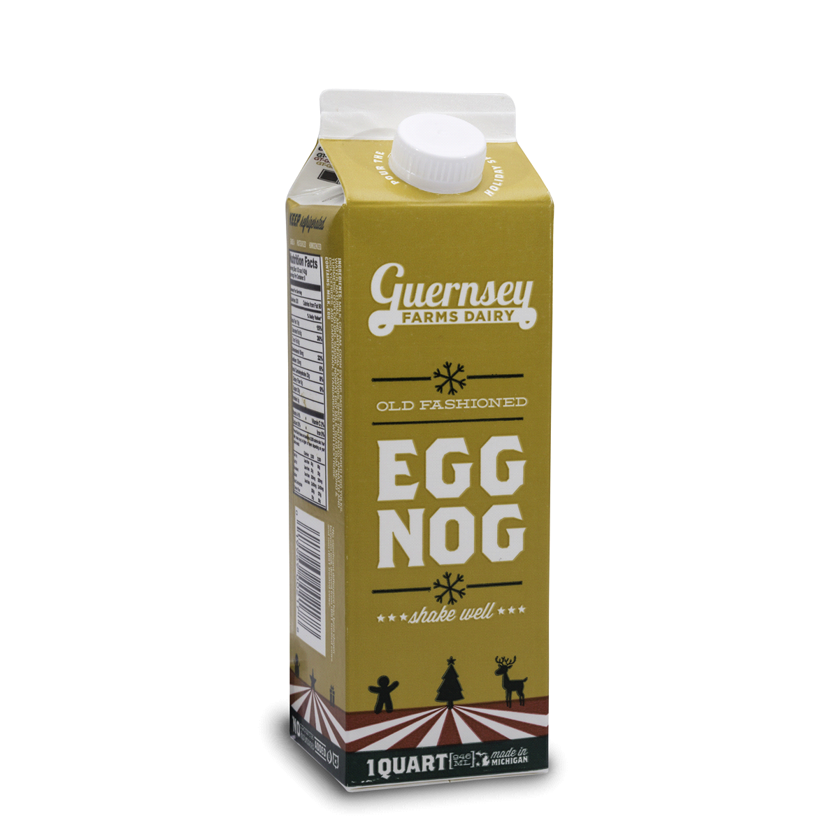 slide 1 of 1, Guernsey Farms Dairy Old Fashioned Egg Nog, 1 qt