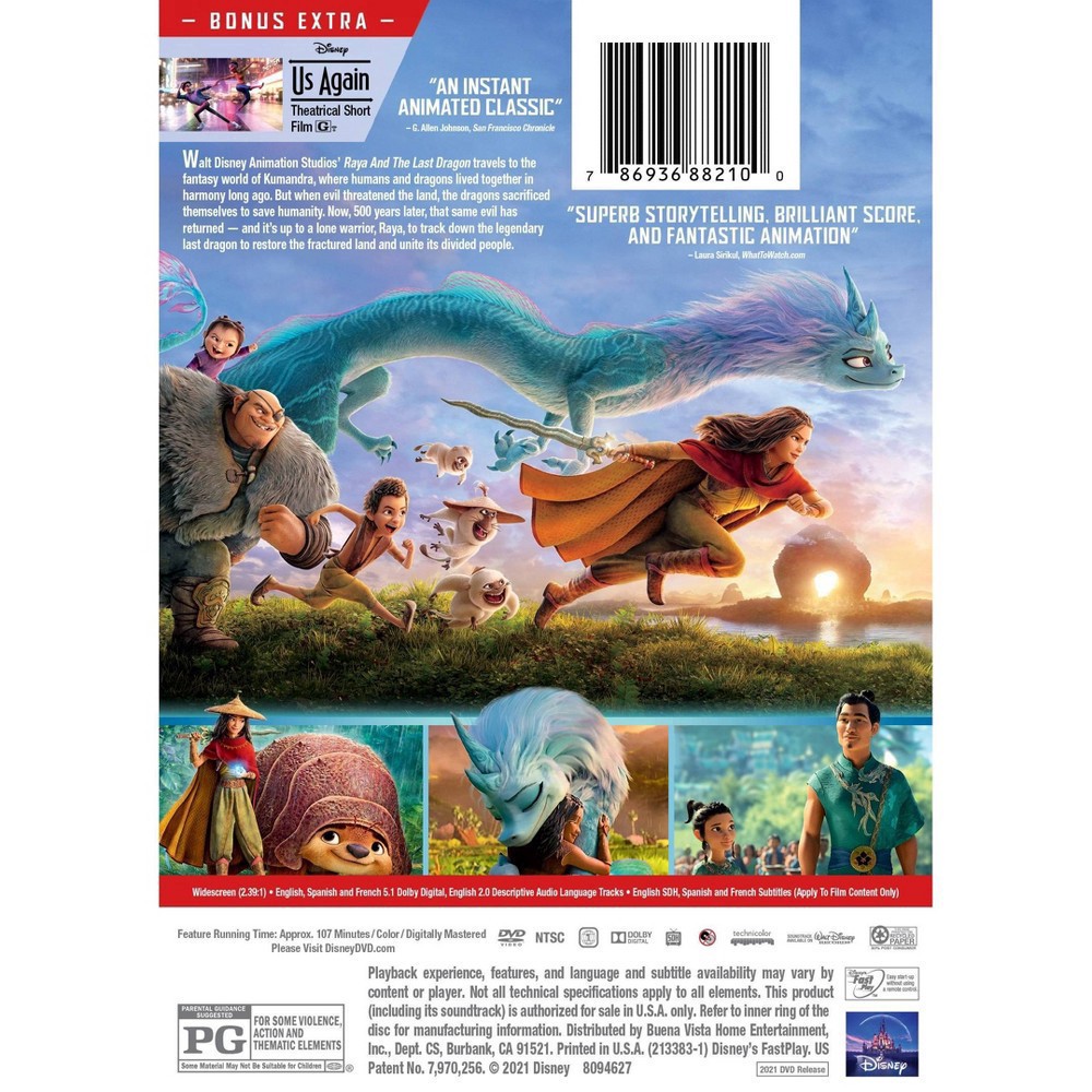 slide 2 of 2, Disney Raya and the Last Dragon (DVD), 1 ct