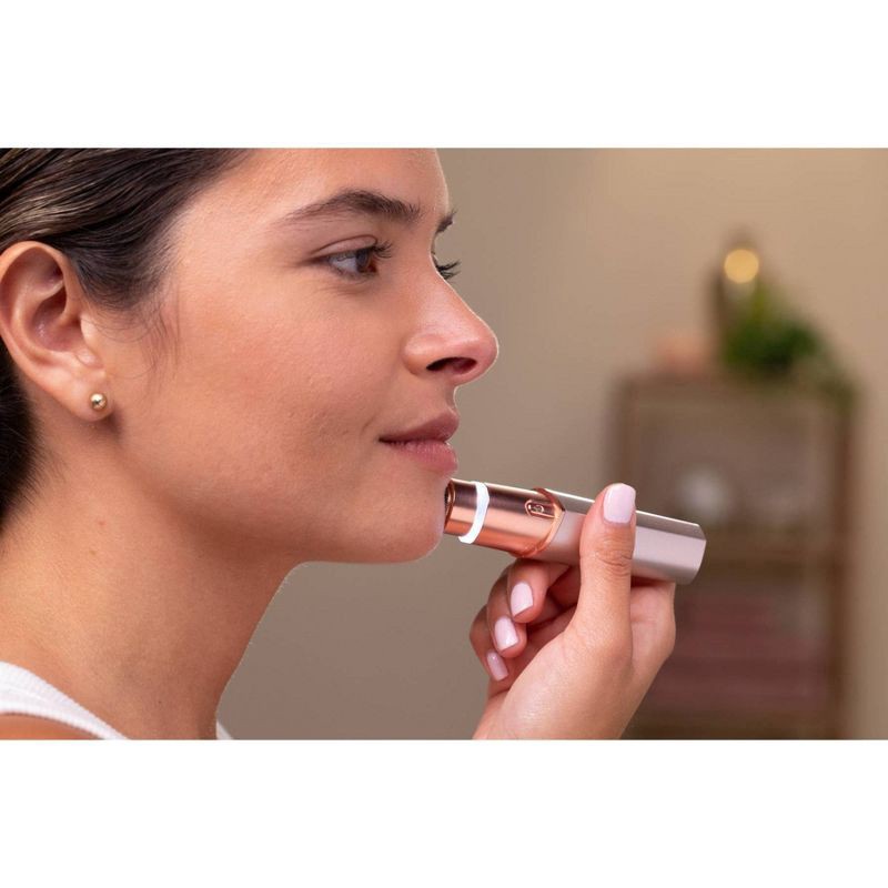 slide 6 of 8, Flawless Finishing Touch Flawless Facial Hair Remover for Women, Electric Face Razor for Women with LED Light for Instant and Painless Hair Removal, Lavender & Rose Gold, 1 ct