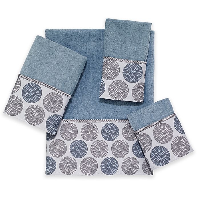 slide 1 of 1, Avanti Dotted Circle Hand Towel - Mineral, 1 ct