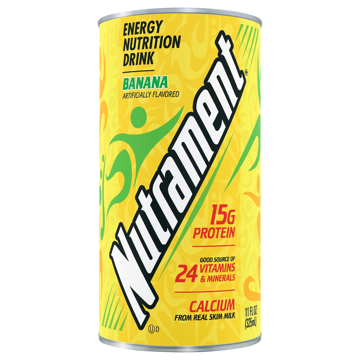 slide 1 of 9, Nutrament Banana Nutrition Drink, Energy Drink With Vitamins, Minerals And Protein, 11 Fl Oz Can, 11 fl oz