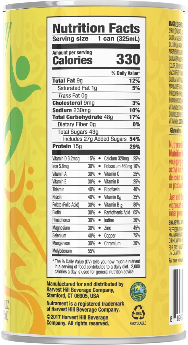 slide 5 of 9, Nutrament Banana Nutrition Drink, Energy Drink With Vitamins, Minerals And Protein, 11 Fl Oz Can, 11 fl oz