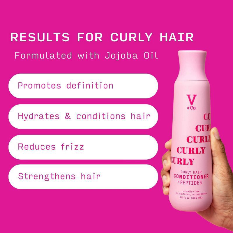 slide 2 of 11, V&Co. Curly Hair Conditioner 12 fl oz, 12 fl oz