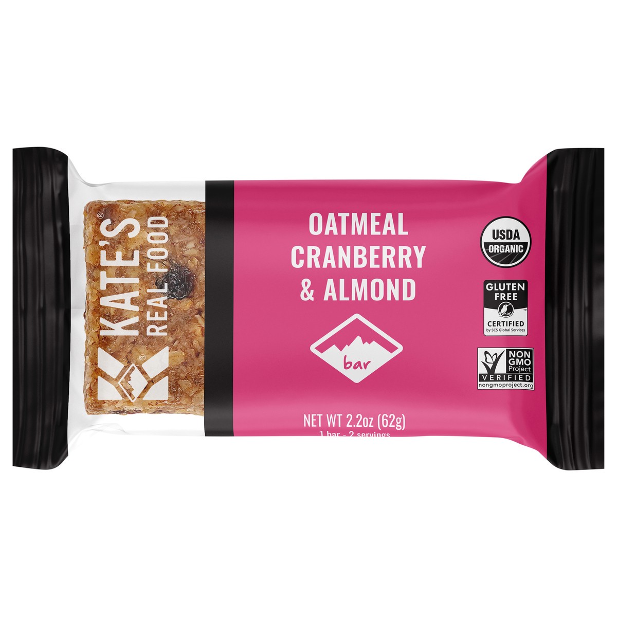 slide 1 of 9, Kate's Real Food Oatmeal Cranberry Almond, 2.2 oz