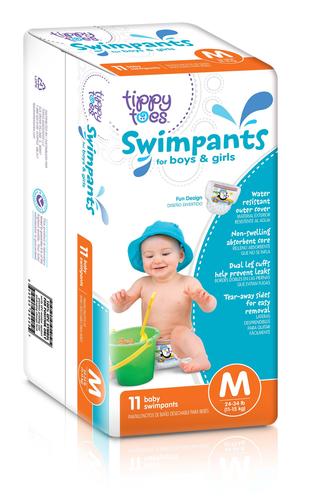 slide 1 of 1, Tippy Toes Swimpants Medium, 11 ct