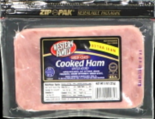 slide 1 of 1, Western Family Cooked Ham Sliced, 8 oz