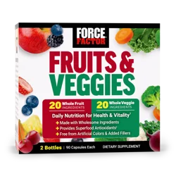 Force Factor Fruits And Veggies Pack 2 90ct