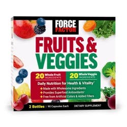 Force Factor Fruits And Veggies Pack 2 90ct