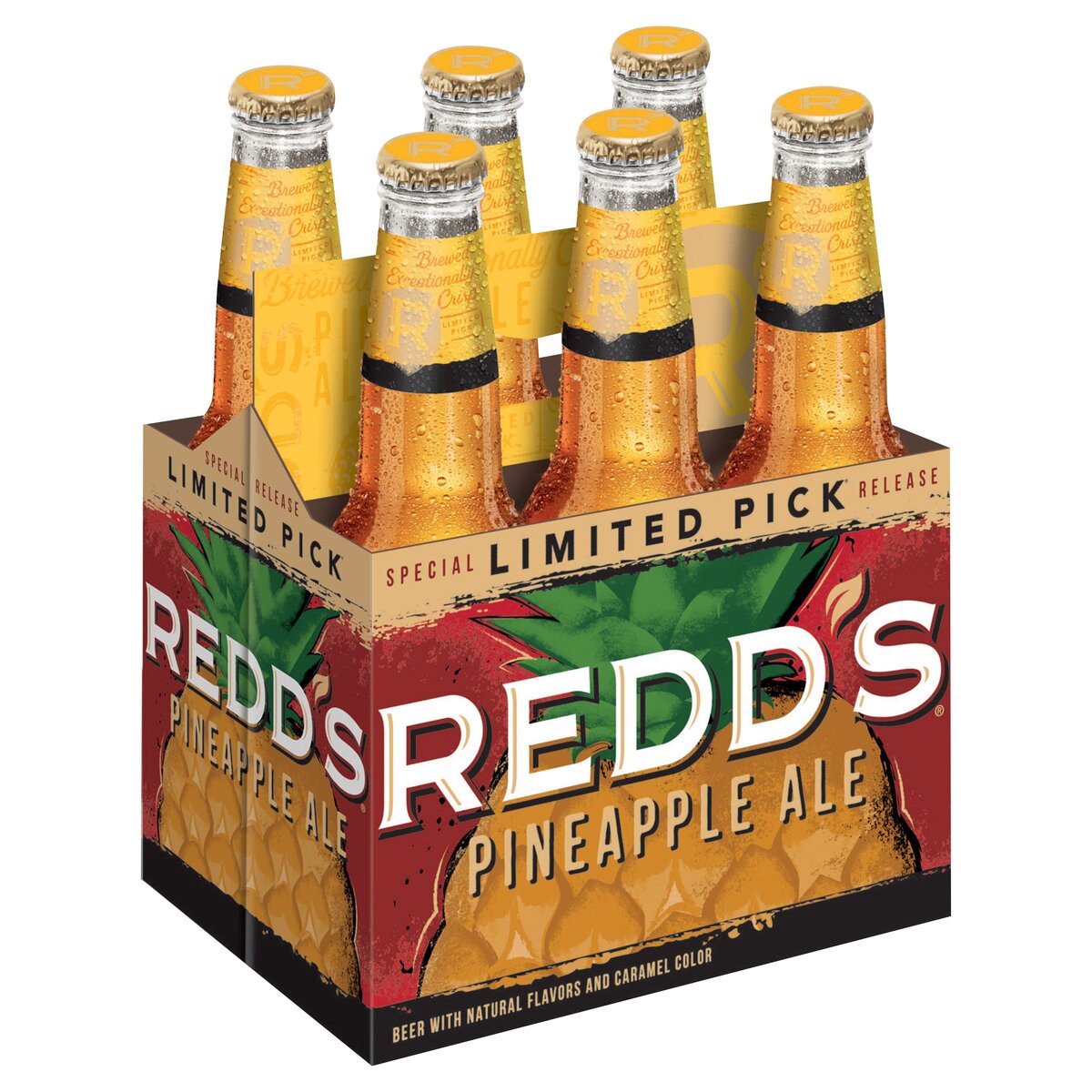 slide 3 of 5, Redd's Hard Apple Black Cherry Ale Beer, 6 Pack, 12 fl. oz. Bottles, 5% ABV, 6 ct; 12 fl oz