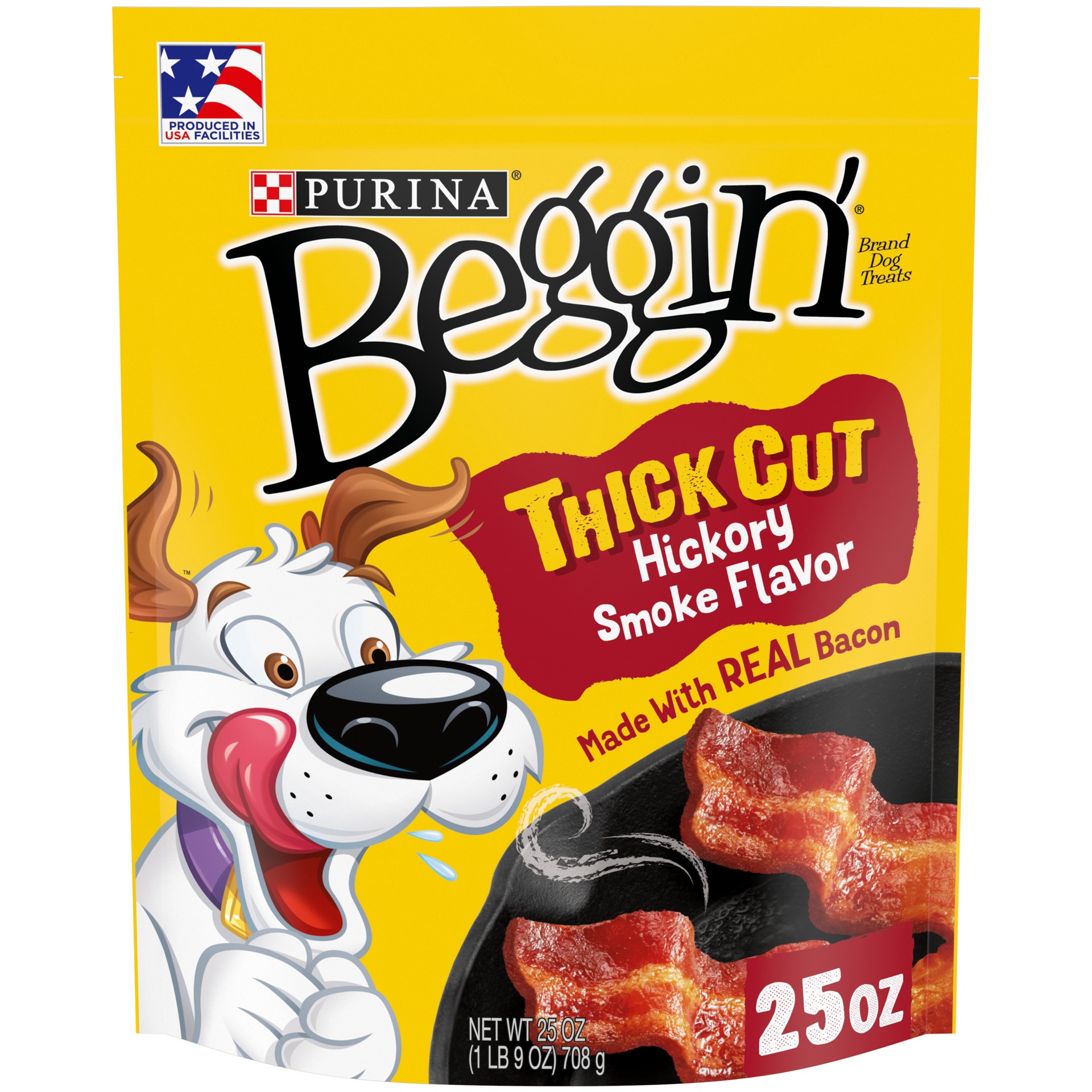 slide 1 of 9, Beggin' Purina Beggin' Strips With Real Meat Dog Treats, Thick Cut Hickory Smoke Flavor, 25 oz