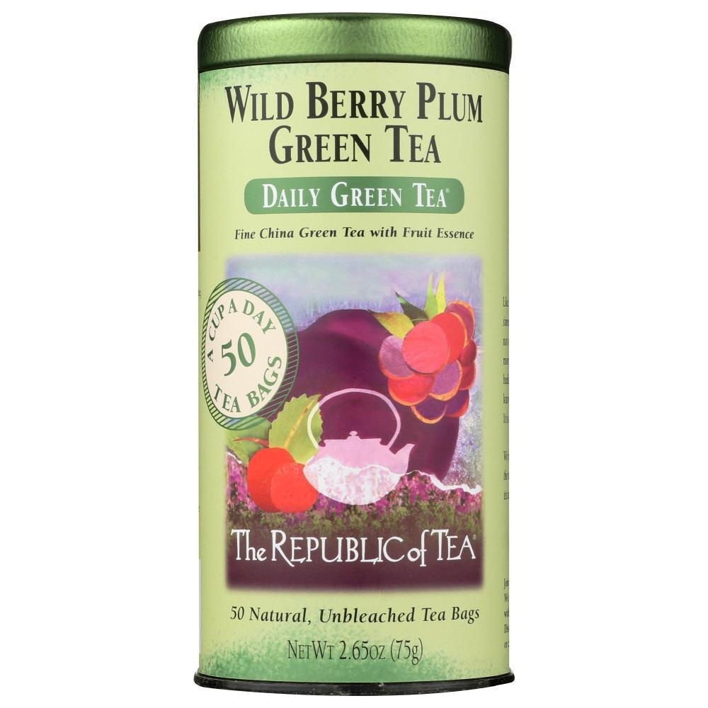 slide 1 of 1, The Republic of Tea Wild Berry Plum Green - 2.6 oz, 2.6 oz