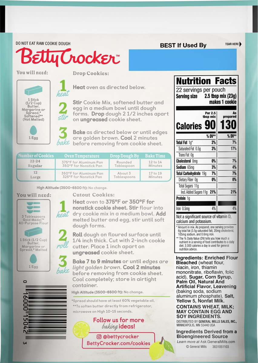 slide 5 of 9, Betty Crocker Lemon Cookie Mix, 17.5 oz