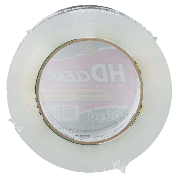 slide 19 of 29, Duck Brand HD Clear High Performance Packaging Tape, 1.88-Inch x 109-Yard, 1 ct