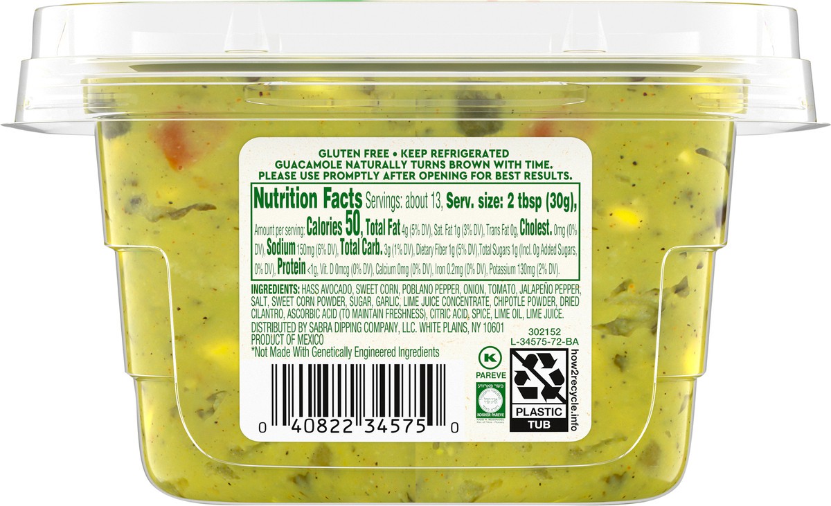 slide 4 of 11, Sabra Guac Mexican Street Corn Insp, 14 oz