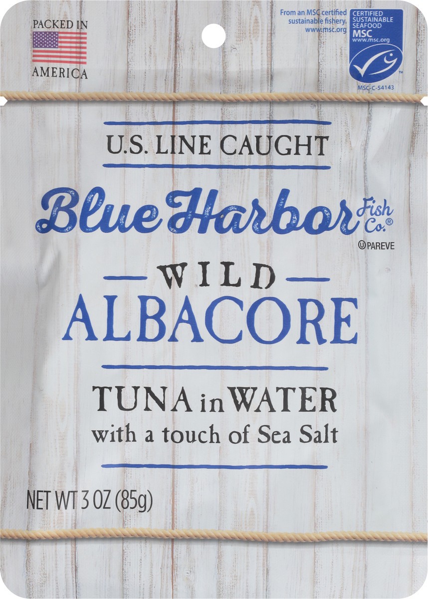 slide 6 of 9, Blue Harbor Fish Co.. Wild Albacore Tuna In Water With Sea Salt, 3 oz