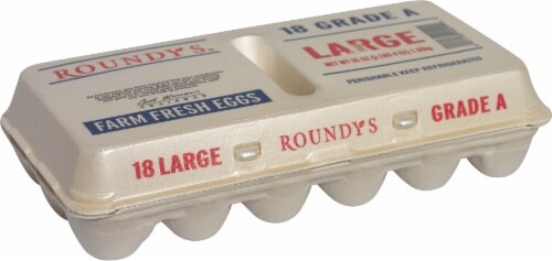 slide 1 of 1, Roundy's Roundys Grade A Large Eggs, 18 ct