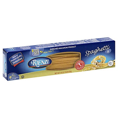 slide 1 of 1, Rienzi Spaghetti #4, 16 oz
