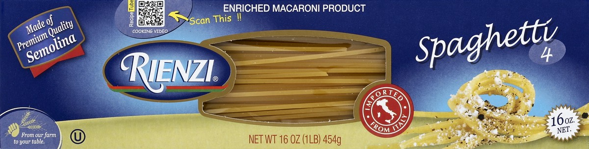 slide 4 of 4, Rienzi Spaghetti, 16 oz