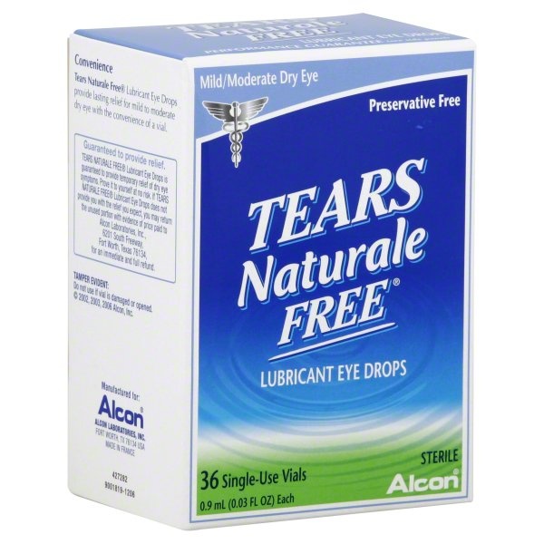 slide 1 of 1, Alcon Tears Naturale Free Drops, 1.08 fl oz