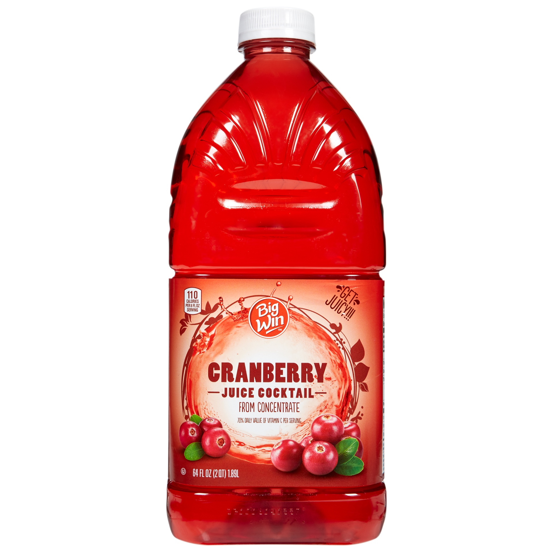 slide 1 of 1, Big Win Cranberry Juice Cocktail, 64 fl oz