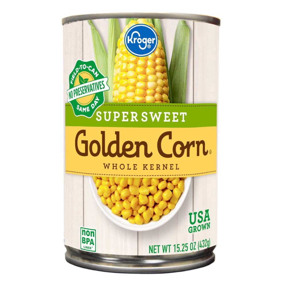 slide 4 of 4, Kroger Supersweet Whole Kernel Golden Corn, 15.25 oz